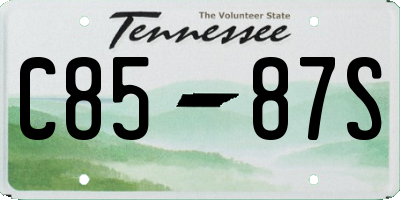 TN license plate C8587S