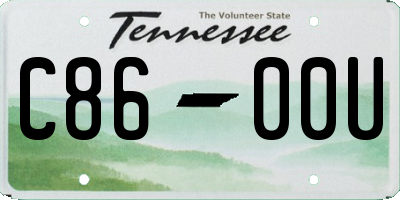 TN license plate C8600U