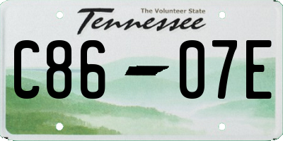 TN license plate C8607E