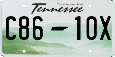TN license plate C8610X