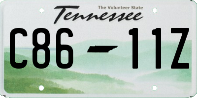 TN license plate C8611Z