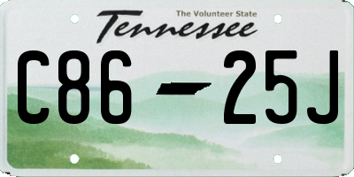 TN license plate C8625J