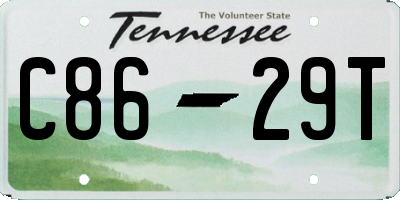 TN license plate C8629T
