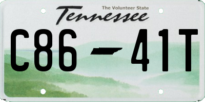 TN license plate C8641T
