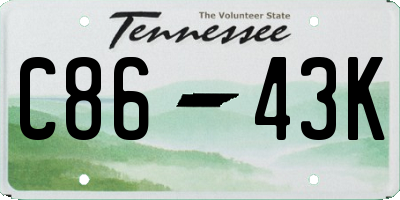 TN license plate C8643K