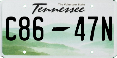 TN license plate C8647N