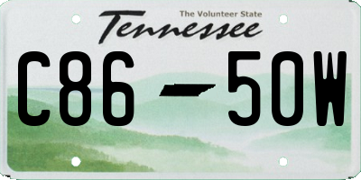 TN license plate C8650W