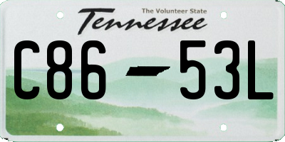 TN license plate C8653L