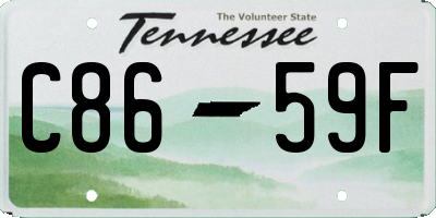 TN license plate C8659F