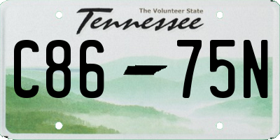 TN license plate C8675N