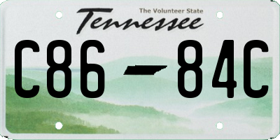 TN license plate C8684C