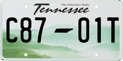 TN license plate C8701T