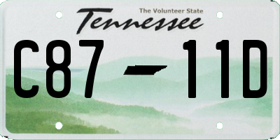 TN license plate C8711D