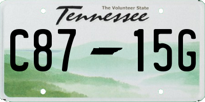 TN license plate C8715G