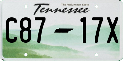 TN license plate C8717X