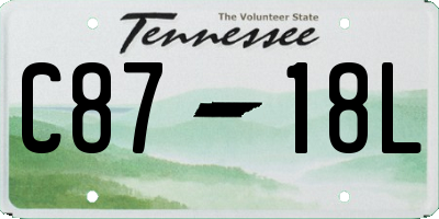 TN license plate C8718L