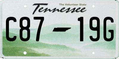 TN license plate C8719G