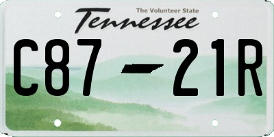 TN license plate C8721R