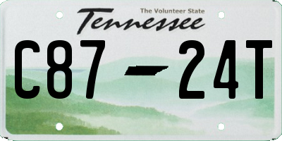 TN license plate C8724T