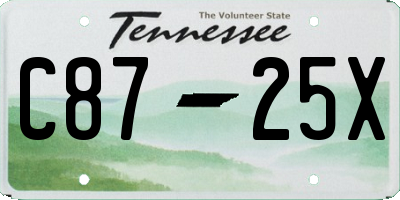 TN license plate C8725X