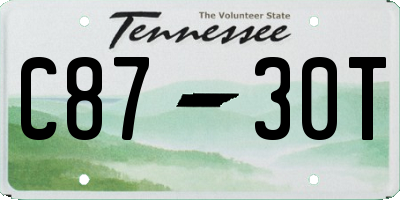 TN license plate C8730T