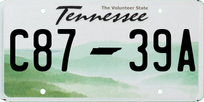 TN license plate C8739A