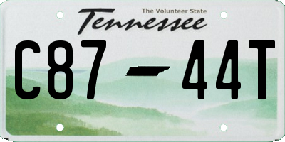 TN license plate C8744T