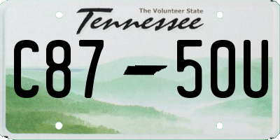 TN license plate C8750U