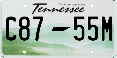 TN license plate C8755M