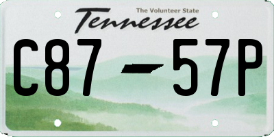 TN license plate C8757P
