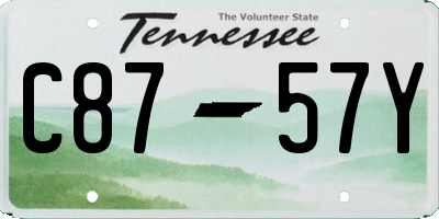 TN license plate C8757Y