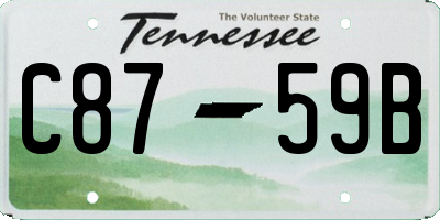 TN license plate C8759B