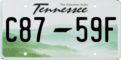 TN license plate C8759F