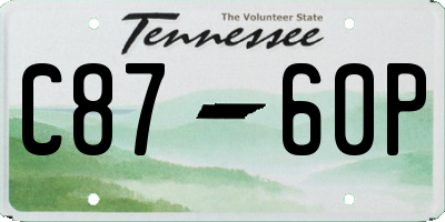 TN license plate C8760P