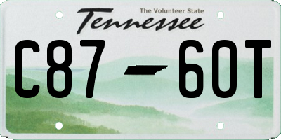 TN license plate C8760T