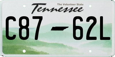 TN license plate C8762L
