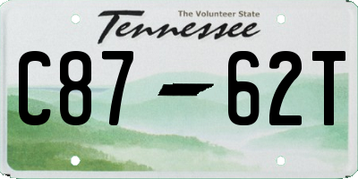 TN license plate C8762T