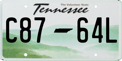 TN license plate C8764L