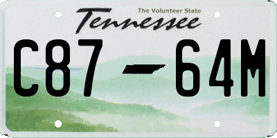 TN license plate C8764M