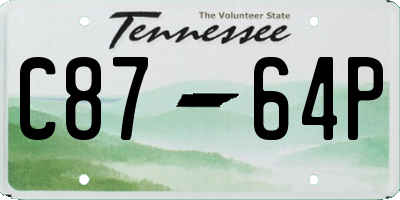 TN license plate C8764P