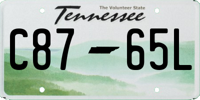 TN license plate C8765L