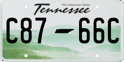 TN license plate C8766C