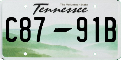 TN license plate C8791B