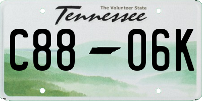 TN license plate C8806K