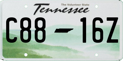 TN license plate C8816Z