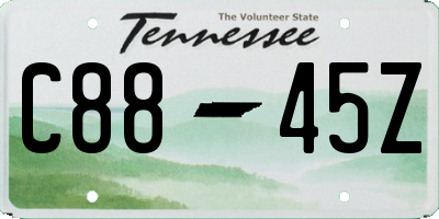 TN license plate C8845Z