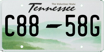 TN license plate C8858G