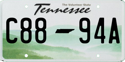 TN license plate C8894A