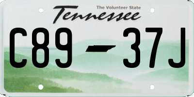 TN license plate C8937J