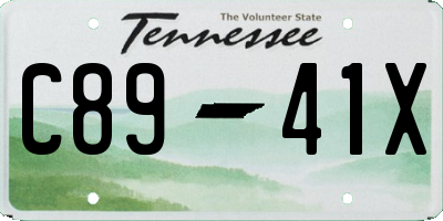 TN license plate C8941X